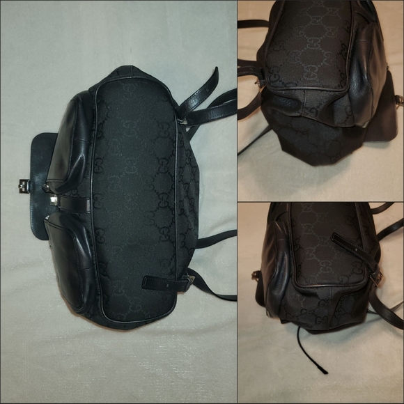 Authentic Gucci Jackie Canvas/ Leather Backpack (unisex) - Picture 6 of 9